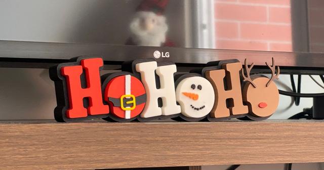 Christmas hohoho Sign 3D model thumbnail