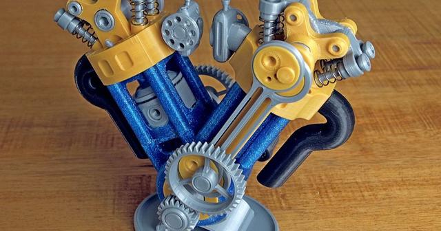 OHC V60 Ultramax Engine 3D model thumbnail