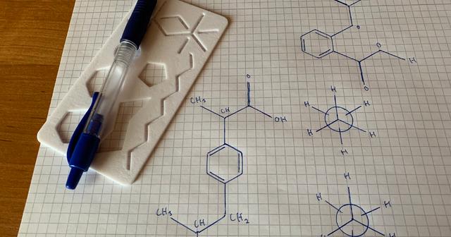 Organic chemistry stencil pen compatibility 3D model thumbnail