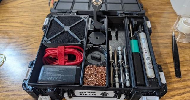 Gridfinity Portable Solder Station 3D model thumbnail