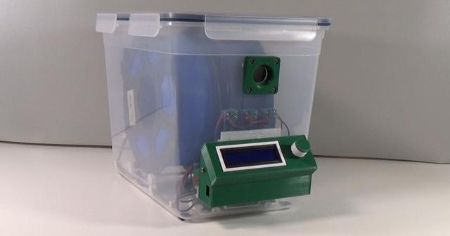 Filament dry box - heated, ventilated, Arduino controlled 3D model thumbnail