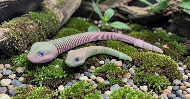 Super Flexi Snake - 6mm + 8mm glass eye compatible 3D model thumbnail