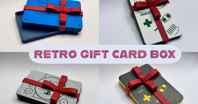 Retro Style Gift Card Box 3D model thumbnail