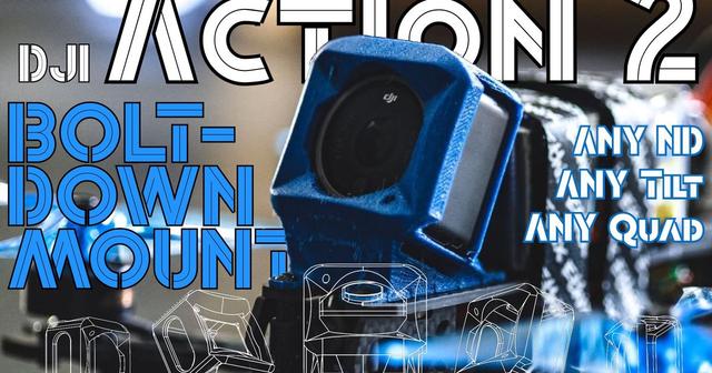 T4 Max FOV Action 2 DJI TPU Drone Mounts 3D model thumbnail